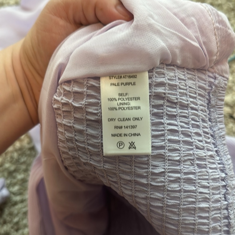 ASTR The Label Pale Purple Puff Sleeve Square Neck Long Sleeve Blouse Size Small - Picture 12 of 13